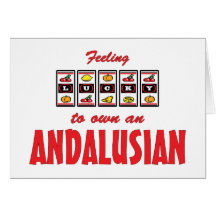 Lyckligt att äga en Andalusian rolig hästdesign Kort