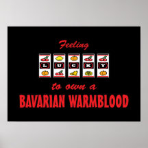 Lyckligt att äga en bayersk Warmblood rolig hästde Posters