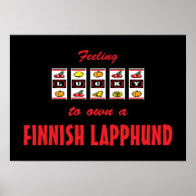 Lyckligt att äga en finlandssvensk Lapphund roligt Affischer