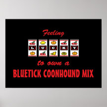 Lyckligt att äga en rolig design för Bluetick Coon Affisch