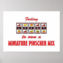 Lyckligt att äga en rolig design för miniatyrPinsc Print