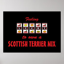 Lyckligt att äga en skotsk hund design för Terrier Print