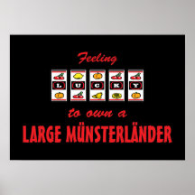Lyckligt att äga en stor Münsterländer roligthund  Print