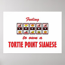 Lyckligt att äga en Tortie peka den Siamese roliga Posters