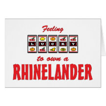 Lyckligt att äga Rhinelander en rolig hästdesign Hälsningskort