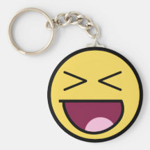 Lyckligt enormt ansikte Keychain Nyckelring