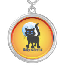 Lyckligt Halloween svart kattungehalsband
