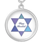 Lyckligt Hanukkah davidsstjärnahalsband