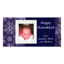 Lyckligt Hanukkah fotokort