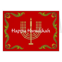 Lyckligt Hanukkah kort