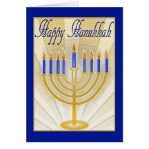 Lyckligt Hanukkah kort