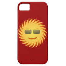Lyckligt le fodral för iPhone 5 för sol rött iPhone 5 Skydd