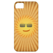 Lyckligt le fodral för iPhone 5 för sol svart iPhone 5 Case-Mate Skal