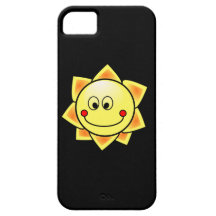 Lyckligt le fodral för iPhone 5 för sol svart iPhone 5 Case-Mate Fodraler