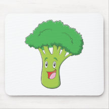 Lyckligt le för broccoligrönsak musmatta