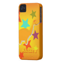 Lyckligt namn Matthew för Dinosaurstjärnaanpassade iPhone 4 Cases