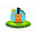 Lyckligt solsken för Groundhog dag Vykort