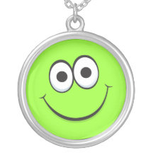 Lyckligt tecknadsmiley facehalsband