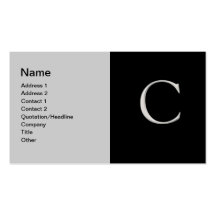 Lyftt visitkort för silverbrev "C"