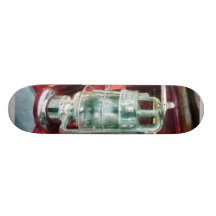 Lyktan på gammalt avfyrar lastbilen skate deck