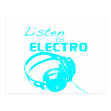 Lyssna till electroen vykort