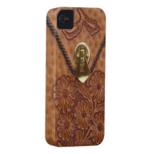 lyxigt modeläder flår VOL3 iPhone 4 Case-Mate Skal