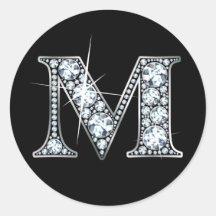 "M-" diamantBling klistermärke