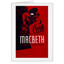 Macbeth neger- Theatre 1937 WPA Hälsningskort