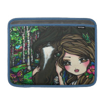 MacBook för flicka för fjäder för hästskogfjäril s MacBook Air Sleeve