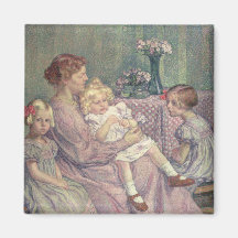 Madam skåpbil de Velde och henne Barn, 1903 Kylskåps Magneter