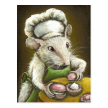 Madam Souris - unepâtissière Provençale Vykort