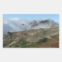 Madeira ovanför molnen, skräddarsy retangel klistermärke
