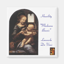 Madonna Benois - Sq magnet - församling Magnet För Kylskåp