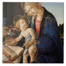 Madonna och barn keramiska plattor