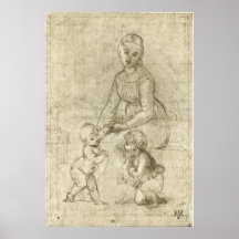 Madonna w Kristus & St John det baptistiskt vid Ra Affischer
