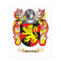 Maffia vapensköld (familjvapenskölden) vykort