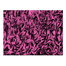 Magenta & svarten virvlar runt vykort