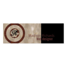 Mager metall för Monogram Visit Kort