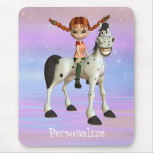 Magical fantasipersonlig Mousepad för flicka & för Musmattor