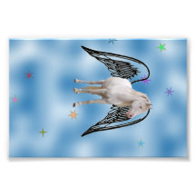 magical flyga Pegasus för vit Fotografi