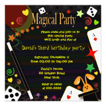 Magical party för barns födelsedaginbjudan 043