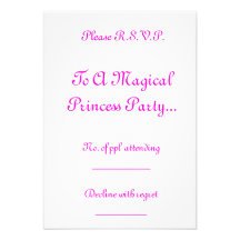 Magical Princess Festa R.S.V.P. Personliga Inbjudan