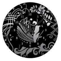 Magical svart Demask snöre Vägg Klockor