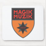 Magik röd Muzik "som är orange/", Musmatta