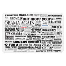 Magnet 2012 för Obama tidningsrubrik