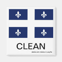 Magnet för diskare för Quebec flagga ren Magneter