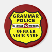 Magnet för grammatikpolisanpassade kylskåpsnagnet