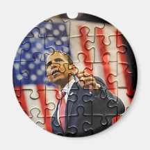 Magnet för Obama pusselbiet Kylskåpsnagnet