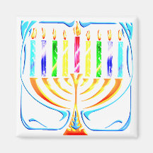 Magnet:  Hanukkah menora - Chanukah menora Magneter