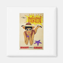 Magnet-Vintage Miami annonsering Magneter För Kylskåp